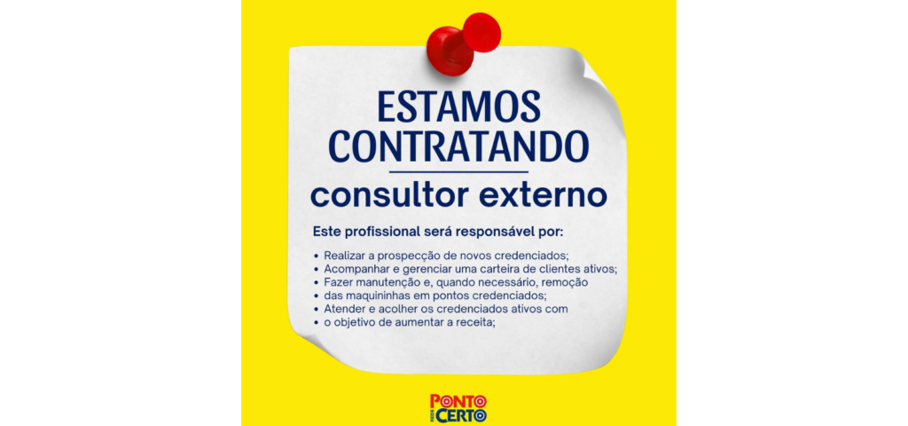 VAGA: CONSULTOR EXTERNO